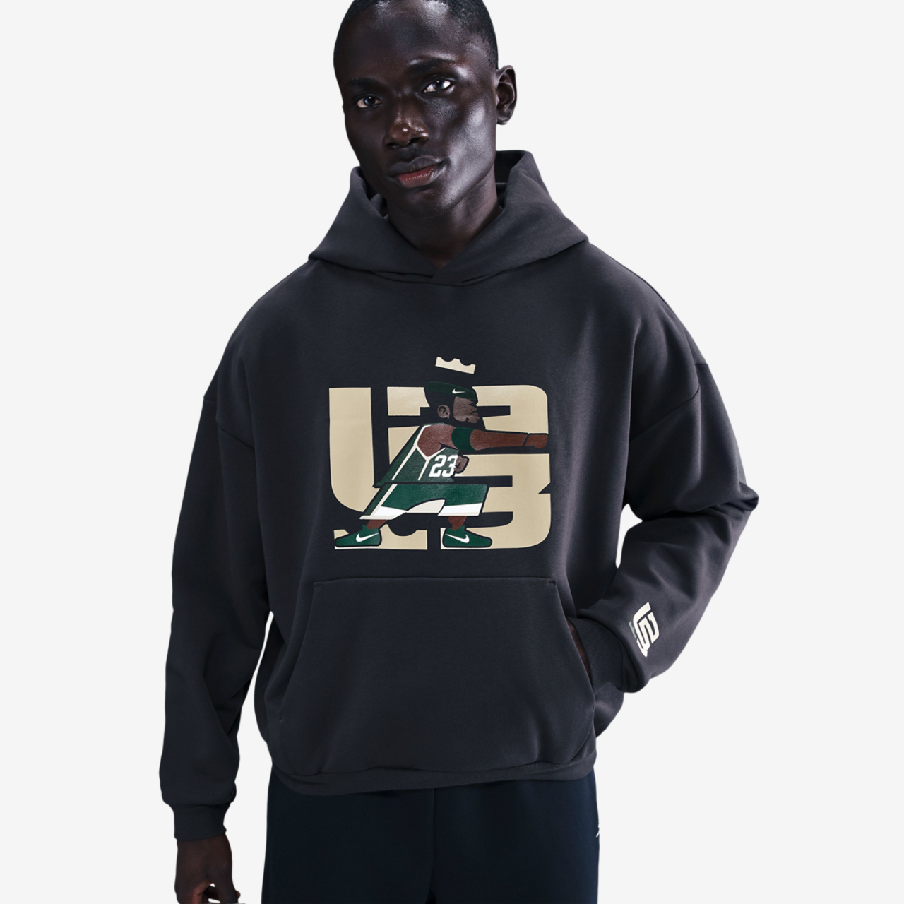 Nike Lebron TF SI Brushed Pullover Hoodie Image 1 of 4. Tap to open photo gallery.