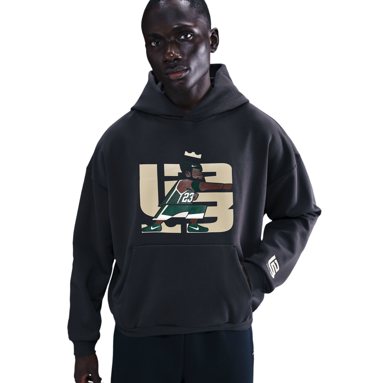 Nike Lebron TF SI Brushed Pullover Hoodie Image 1 of 4. Tap to open photo gallery.