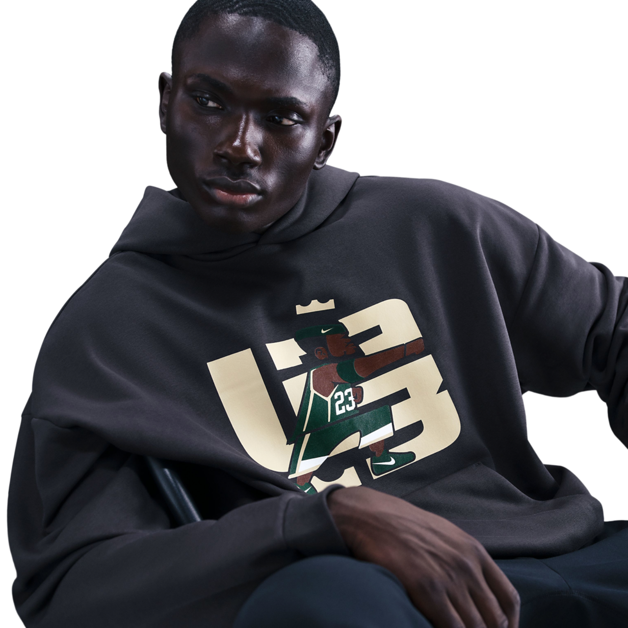 Nike Lebron TF SI Brushed Pullover Hoodie Image 3 of 4. Tap to open photo gallery.