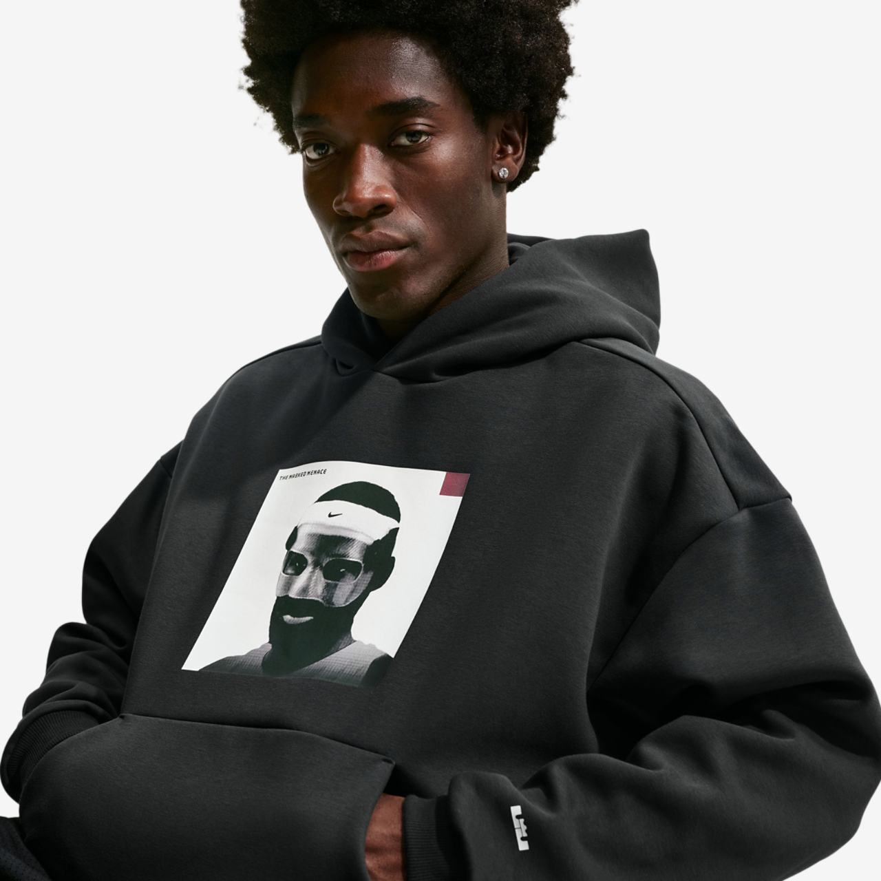 Nike LeBron James TF SI BRSH Pullover Hoodie Image 3 of 4. Tap to open photo gallery.