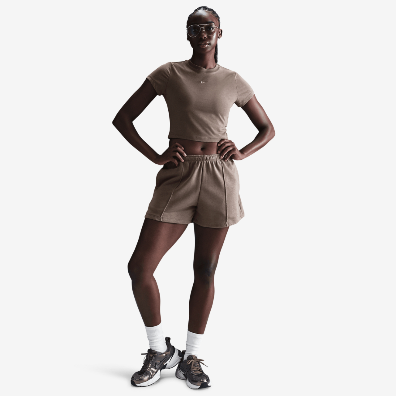 Nike NSW Chill Knit Crop T-Shirt Image 4 of 5. Tap to open photo gallery.