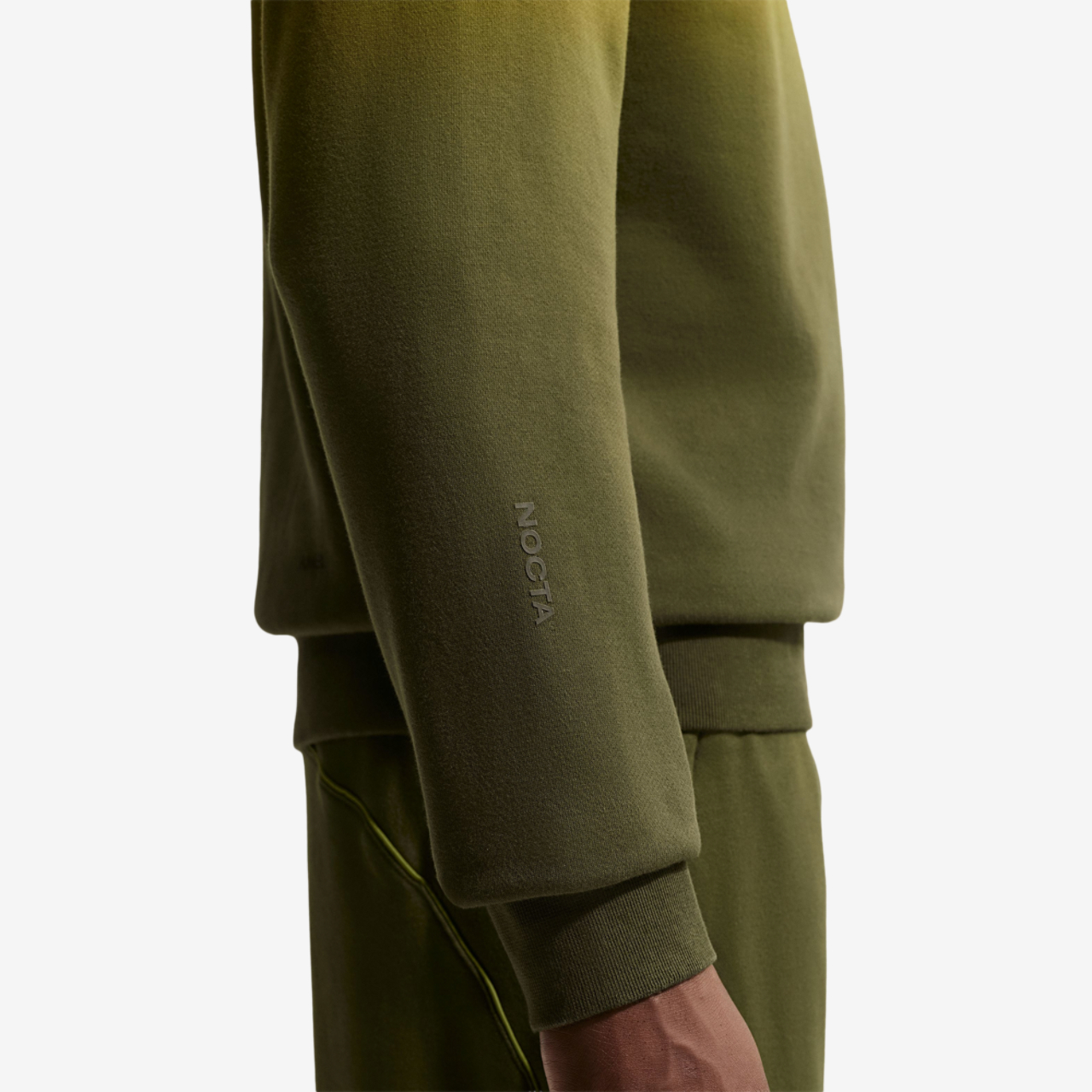 Nike NRG NOCTA Washed Fleece Crew Image 4 of 5. Tap to open photo gallery.