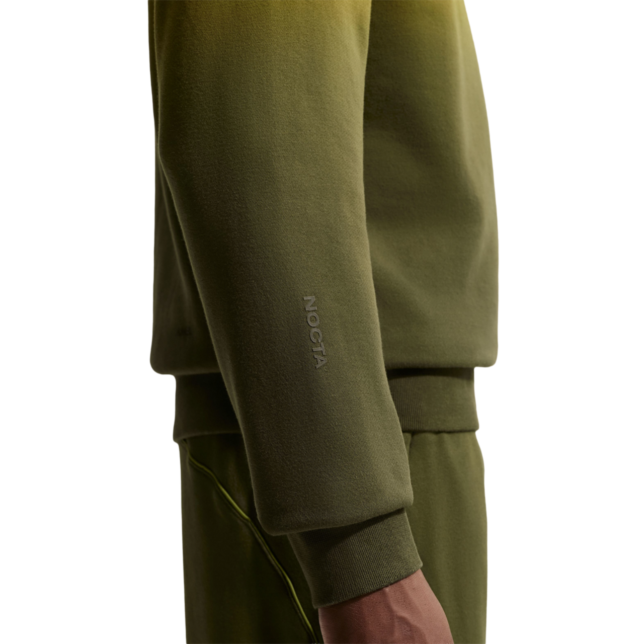 Nike NRG NOCTA Washed Fleece Crew Image 4 of 5. Tap to open photo gallery.