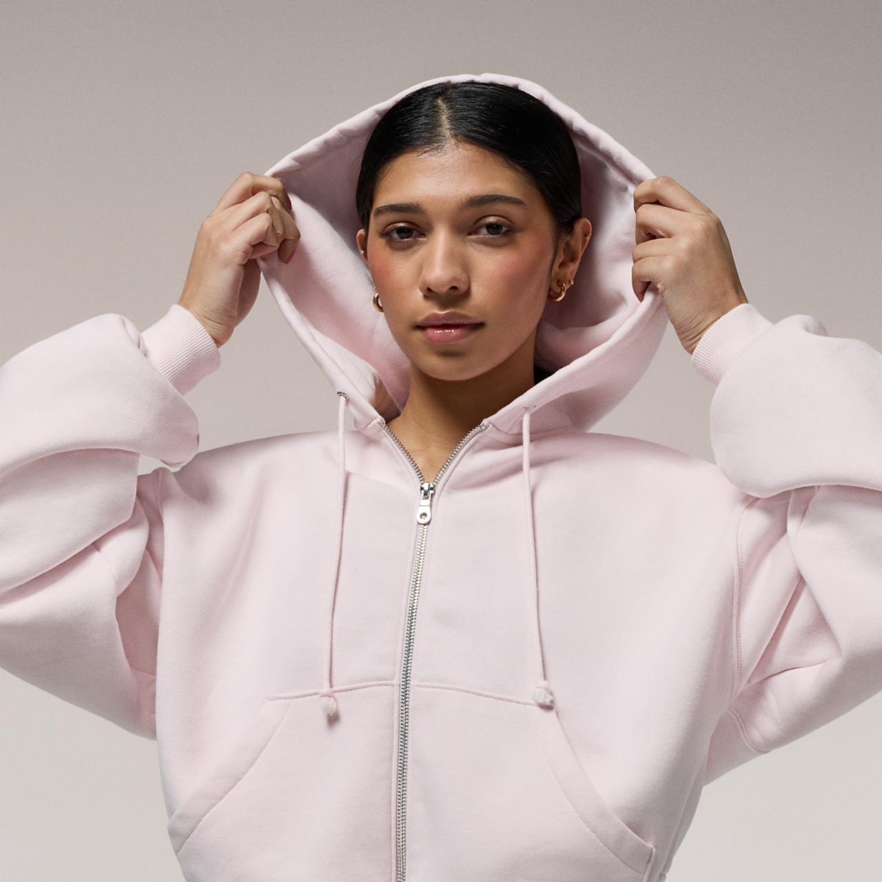 Cozi Balloon Full Zip Hoodie Image 3 of 5. Tap to open photo gallery.
