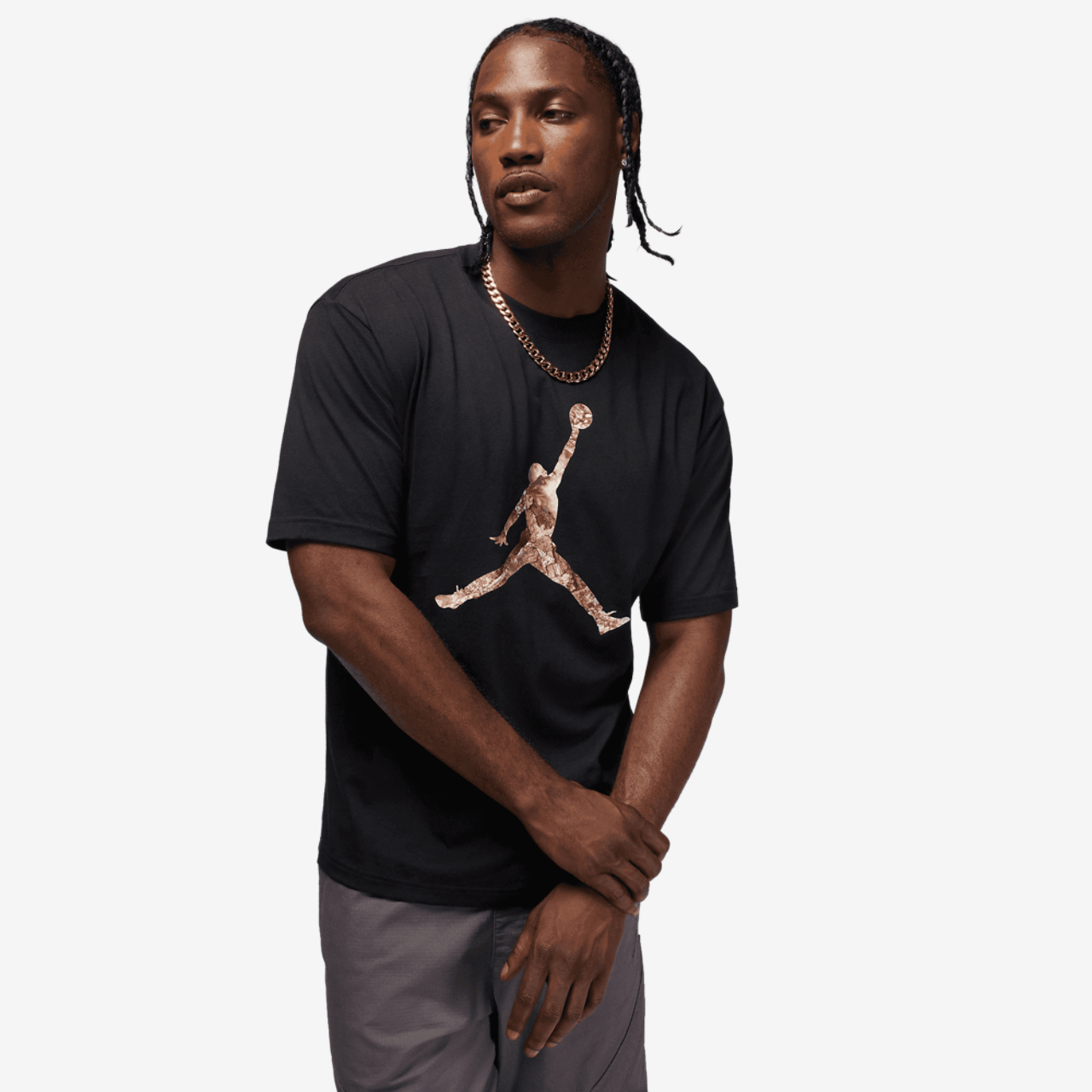 Jordan Brooklyn Jumpman T-Shirt Image 1 of 5. Tap to open photo gallery.