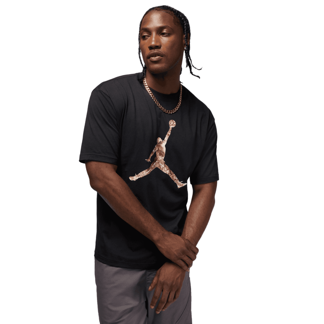 Jordan Brooklyn Jumpman T-Shirt Image 1 of 5. Tap to open photo gallery.