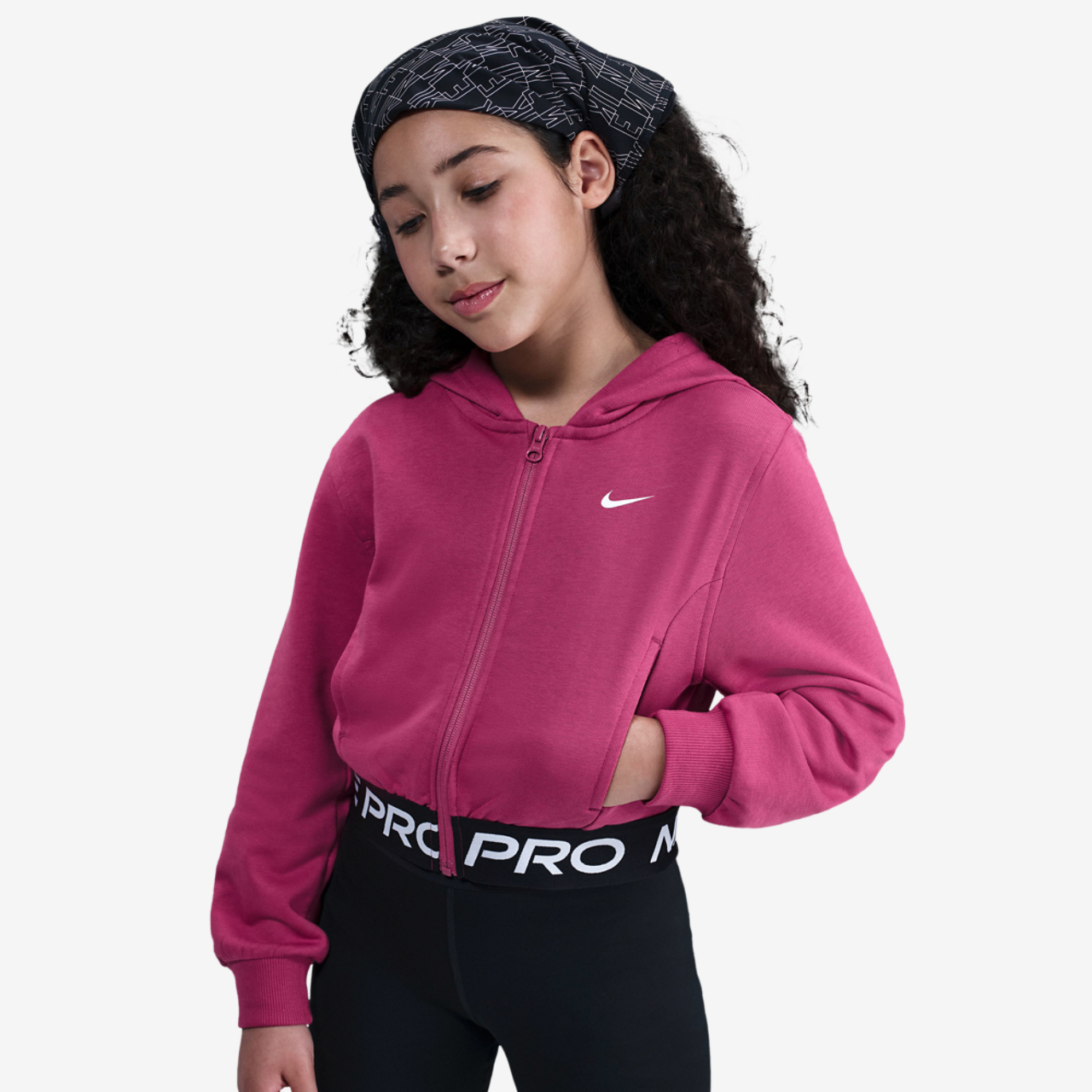 Nike NP Dri-FIT Full-Zip Fleece Hoodie Image 1 of 3. Tap to open photo gallery.