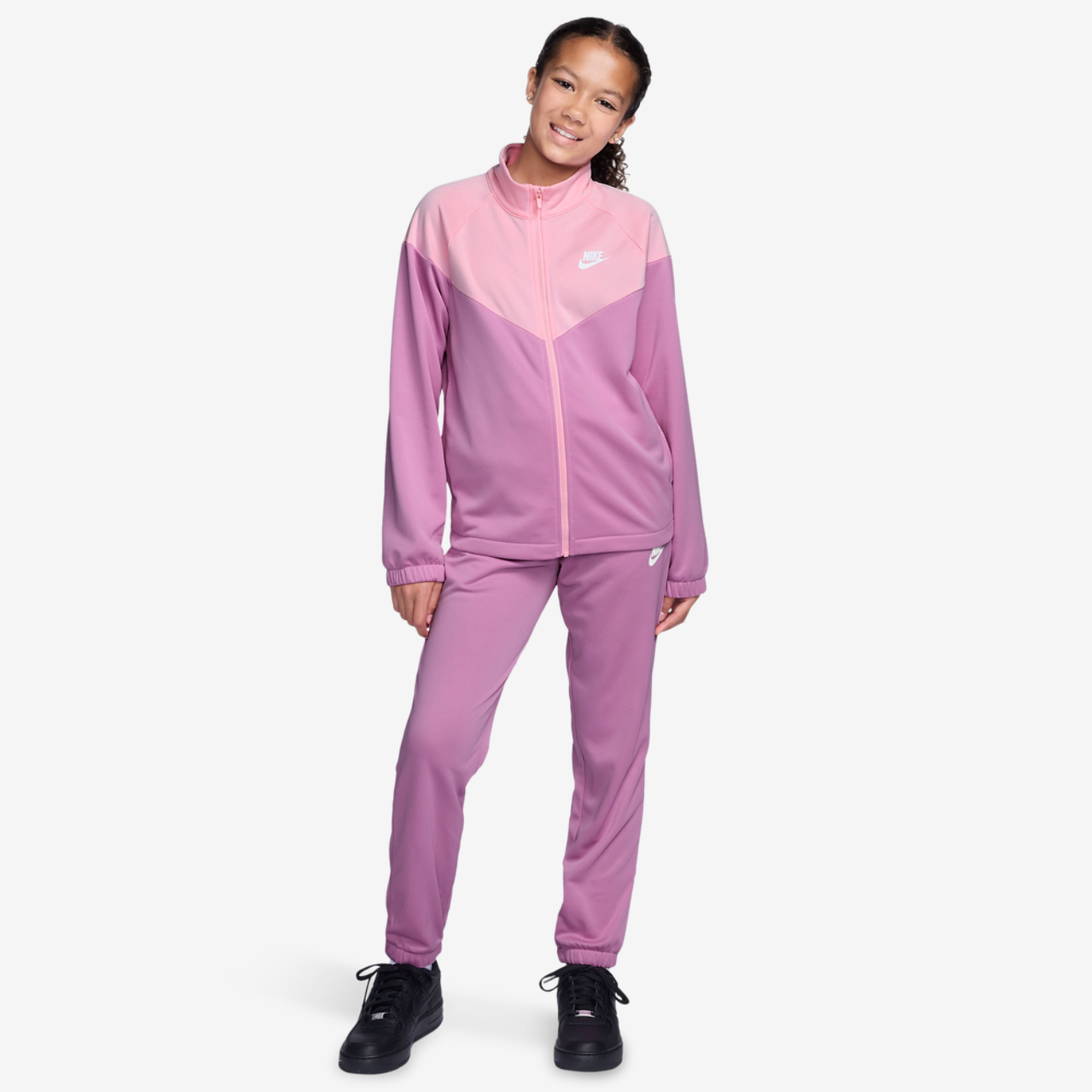 Nike Dri-FIT Full-Zip Tracksuit Image 1 of 3. Tap to open photo gallery.