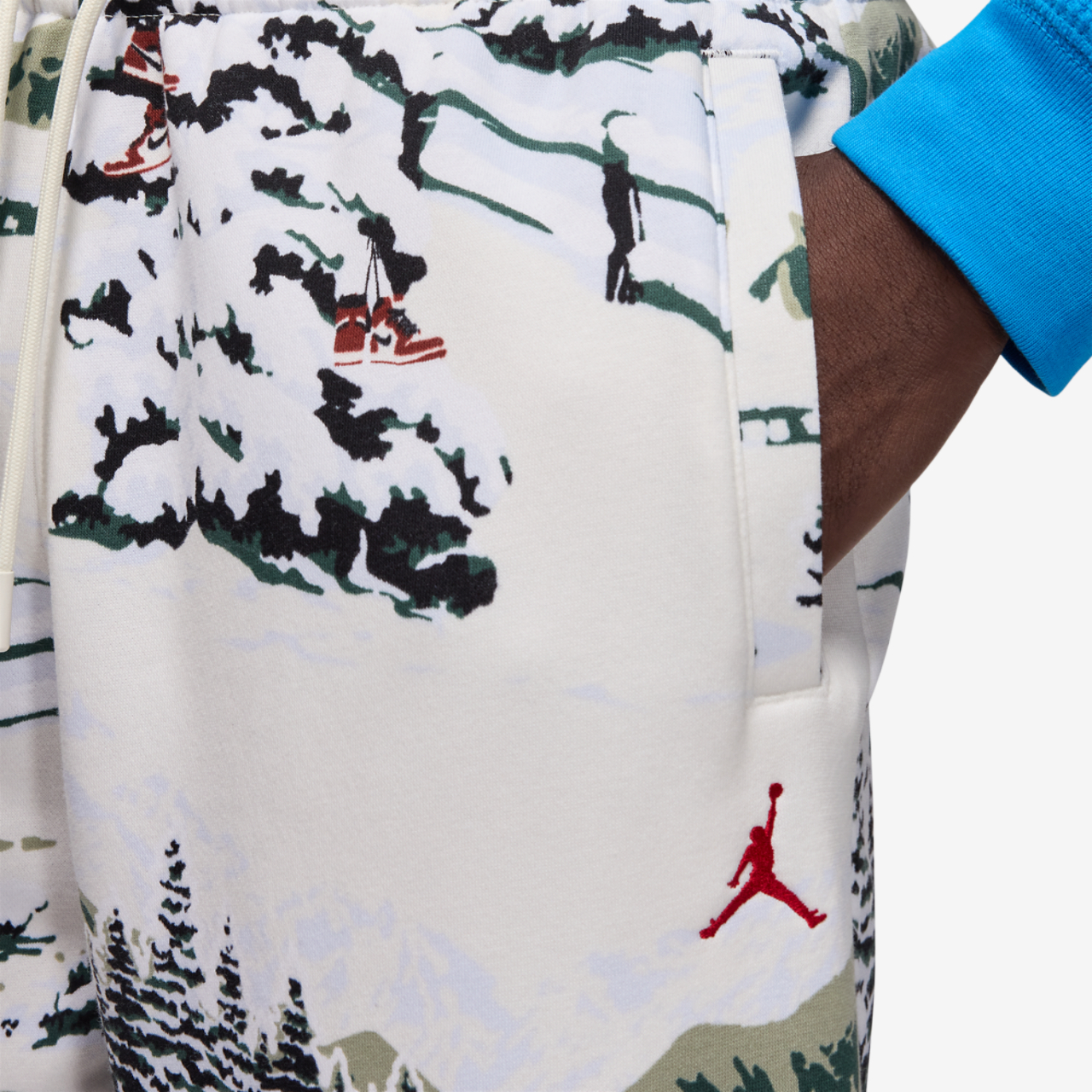 Jordan Brooklyn Holiday Pants AOP Image 3 of 4. Tap to open photo gallery.
