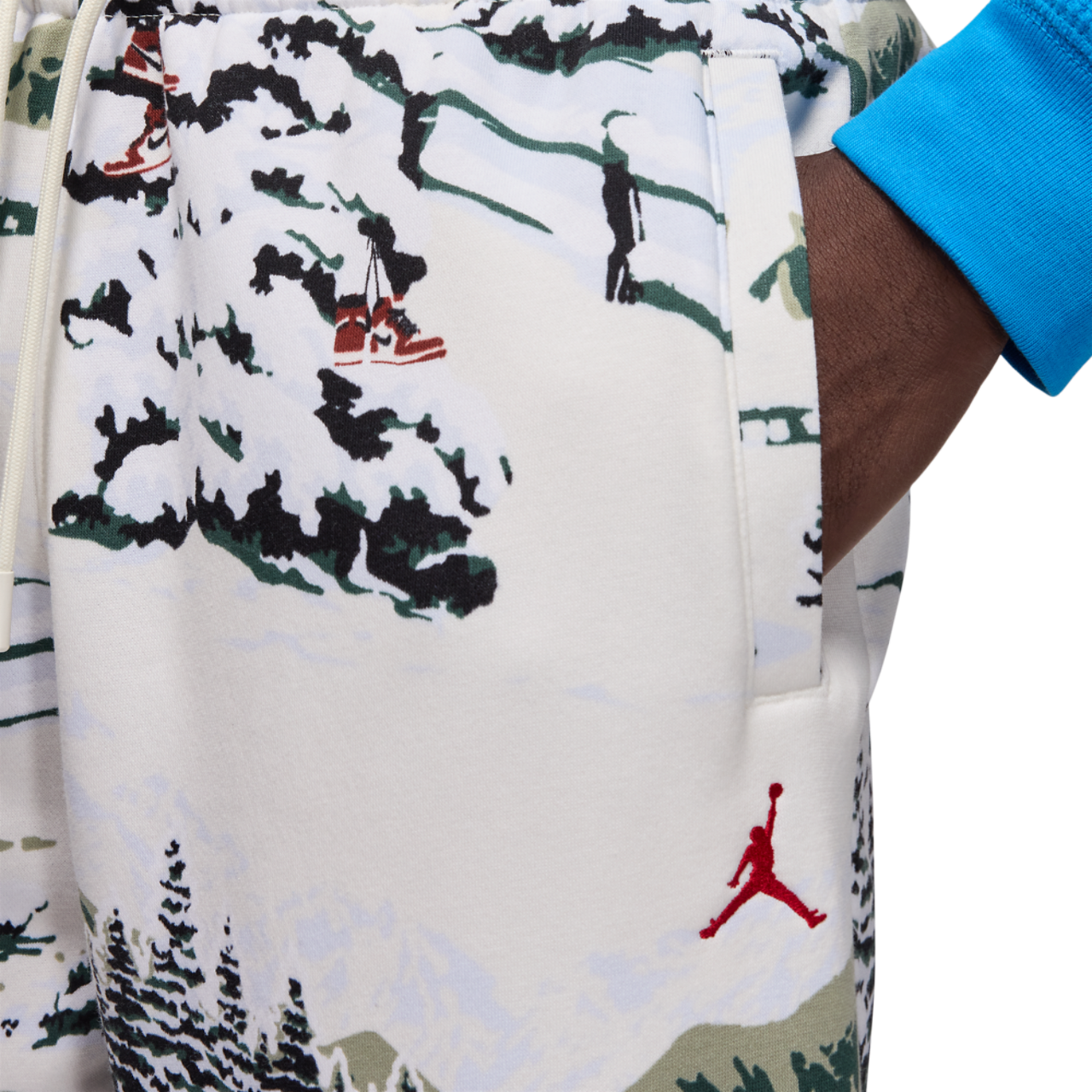Jordan Brooklyn Holiday Pants AOP Image 3 of 4. Tap to open photo gallery.