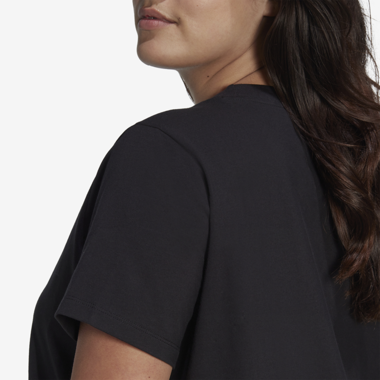 adidas Originals Plus Size Trefoil T-Shirt  Image 5 of 5. Tap to open photo gallery.