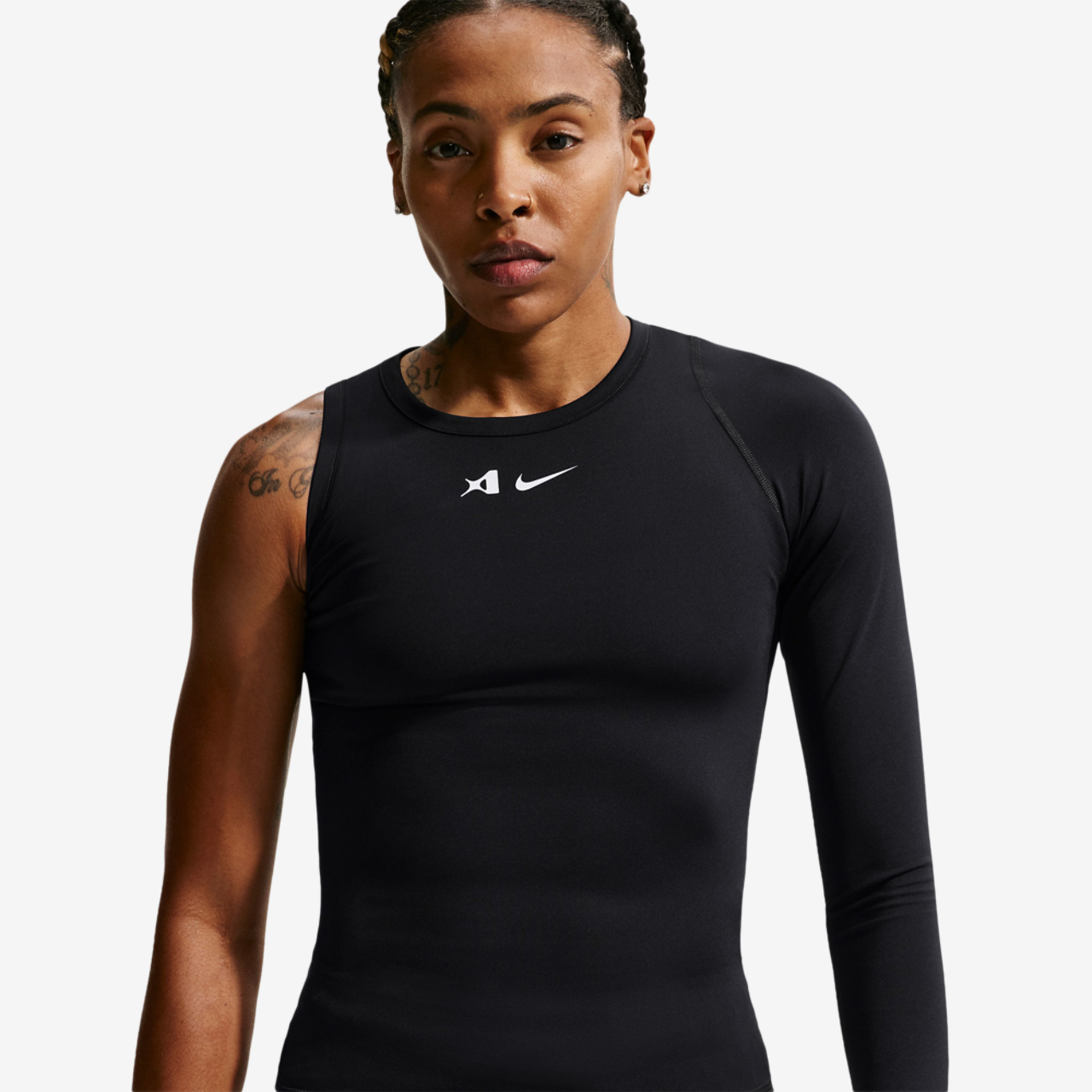 Nike A'Ja Dri-FIT A'Symmetric Long Sleeve Top Image 1 of 4. Tap to open photo gallery.