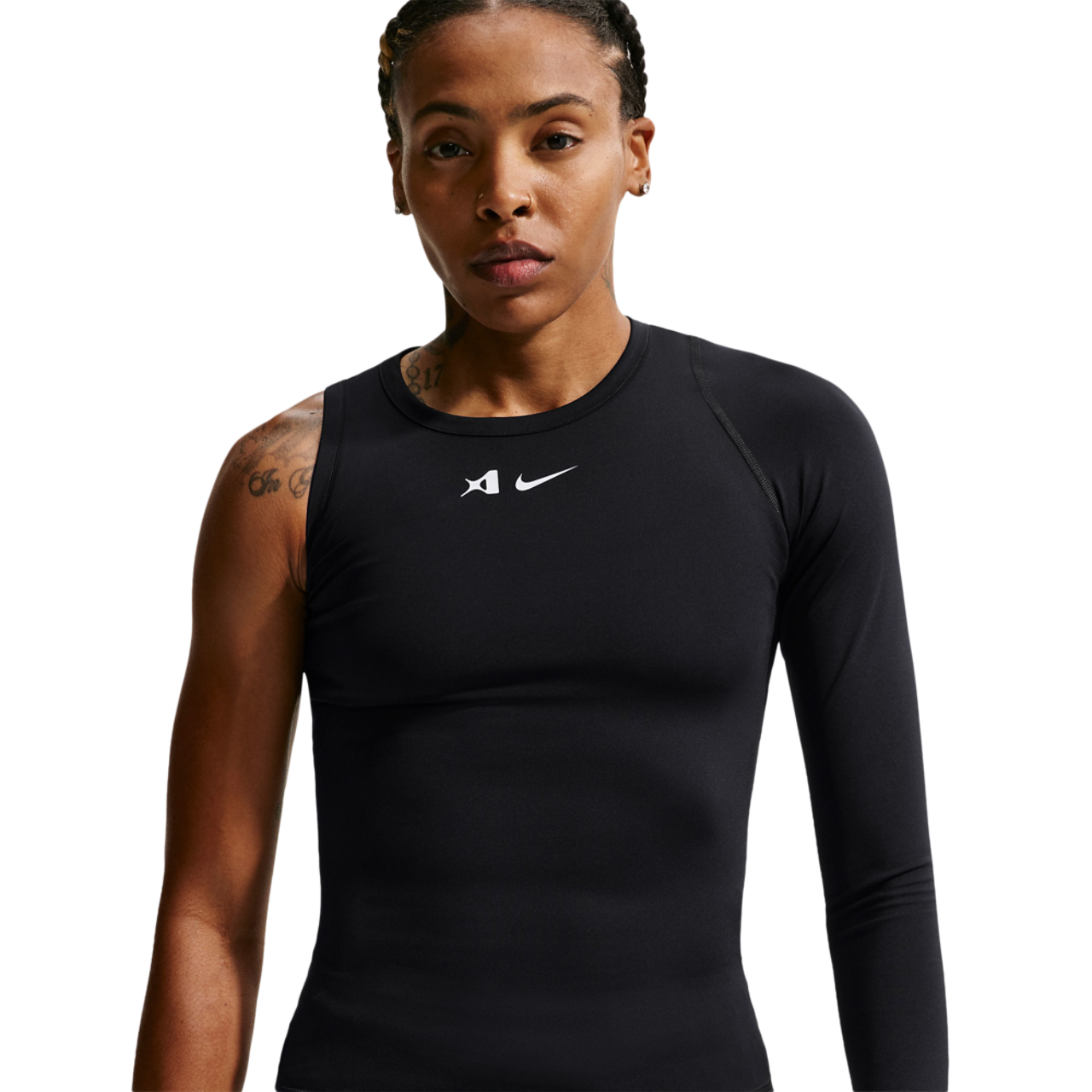 Nike A'Ja Dri-FIT A'Symmetric Long Sleeve Top Image 1 of 4. Tap to open photo gallery.