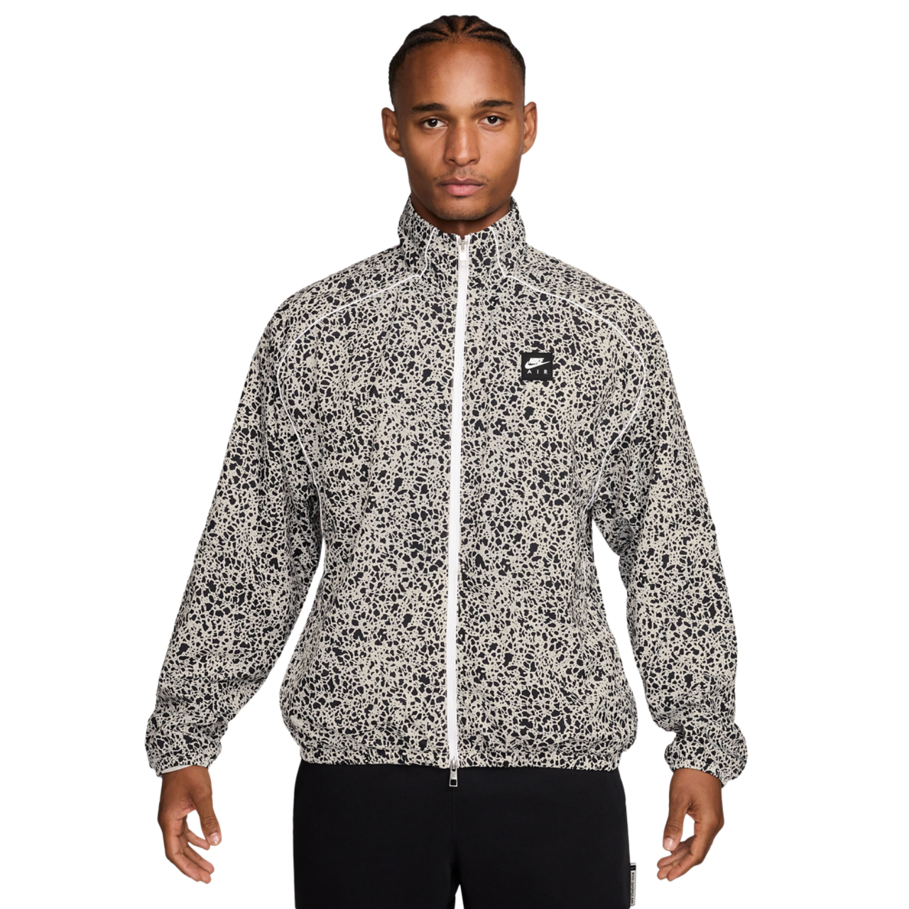 Nike Air Woven AOP Jacket Image 1 of 3. Tap to open photo gallery.