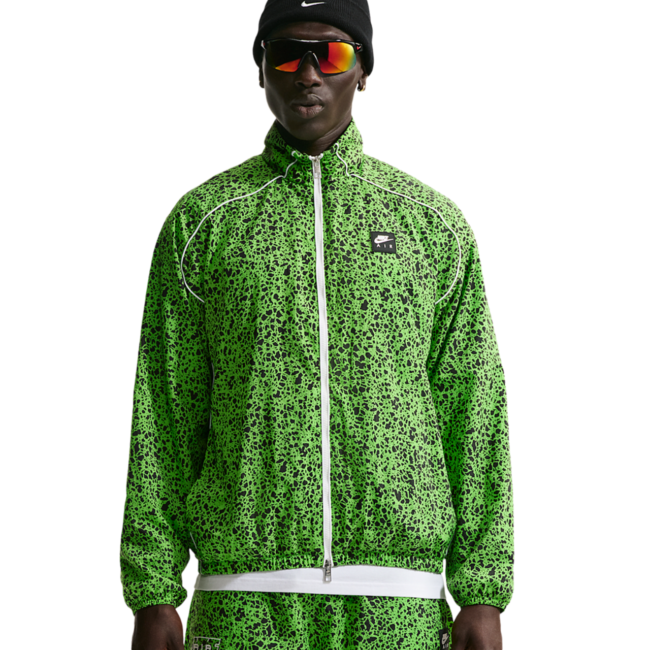 Nike Air Woven AOP Jacket Image 1 of 7. Tap to open photo gallery.