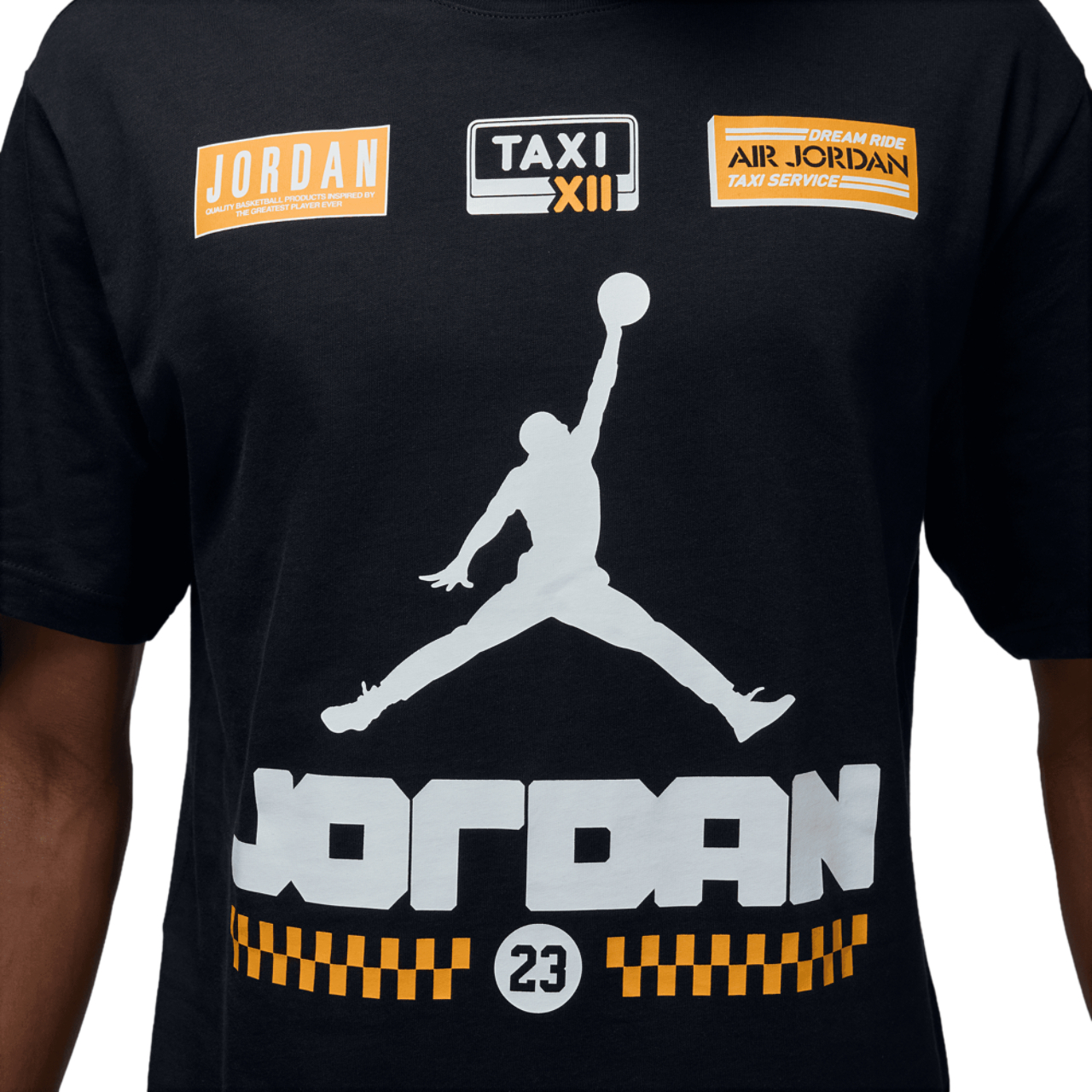 Jordan AJ 12 Taxi '85 Short Sleeve Crew Image 4 of 5. Tap to open photo gallery.