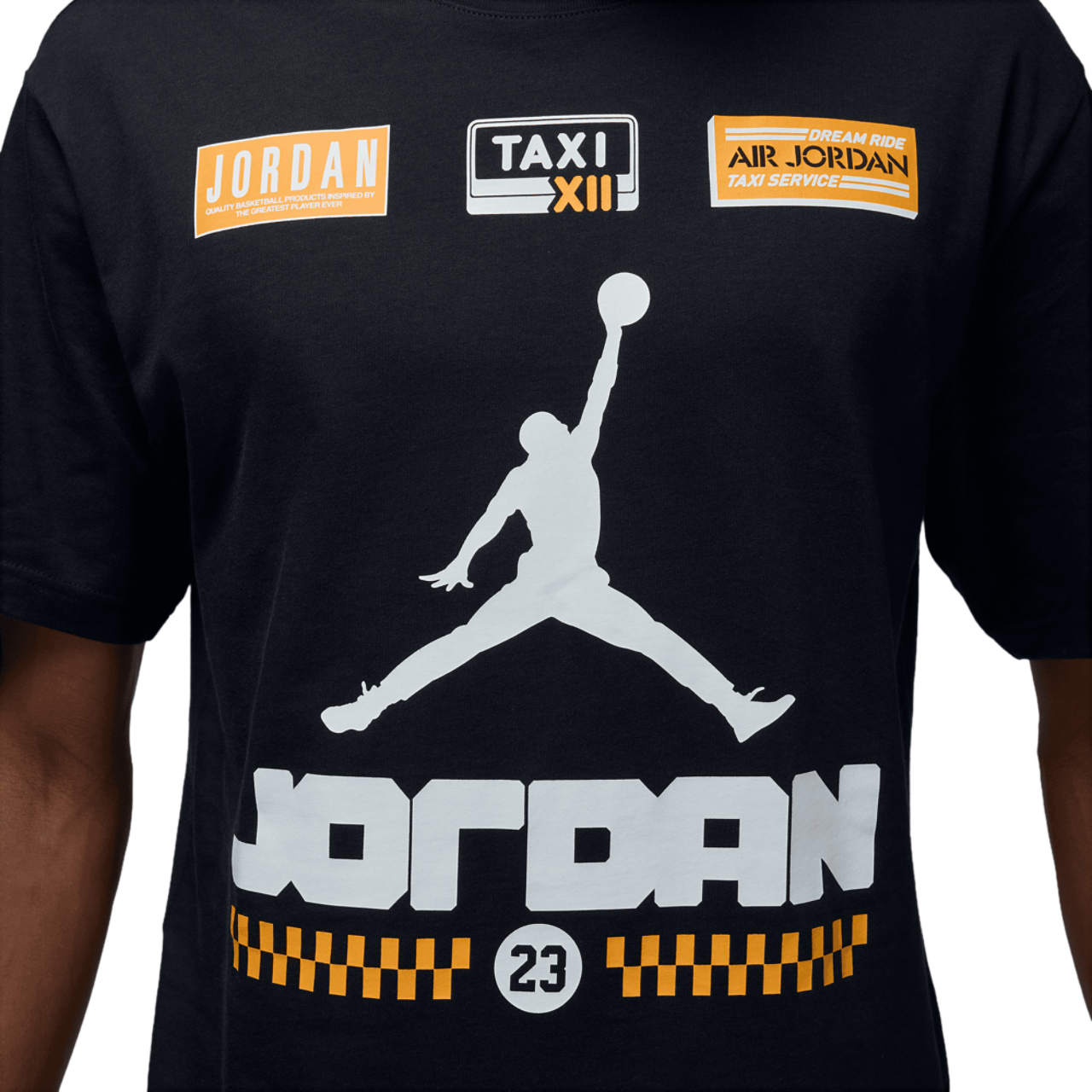 Jordan AJ 12 Taxi '85 Short Sleeve Crew Image 4 of 5. Tap to open photo gallery.
