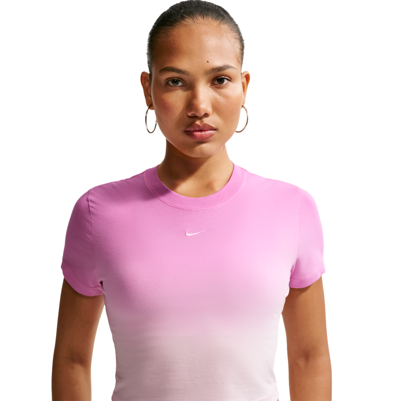 Nike NSW Chill Crop PNX Dip Dye T-Shirt Image 1 of 4. Tap to open photo gallery.