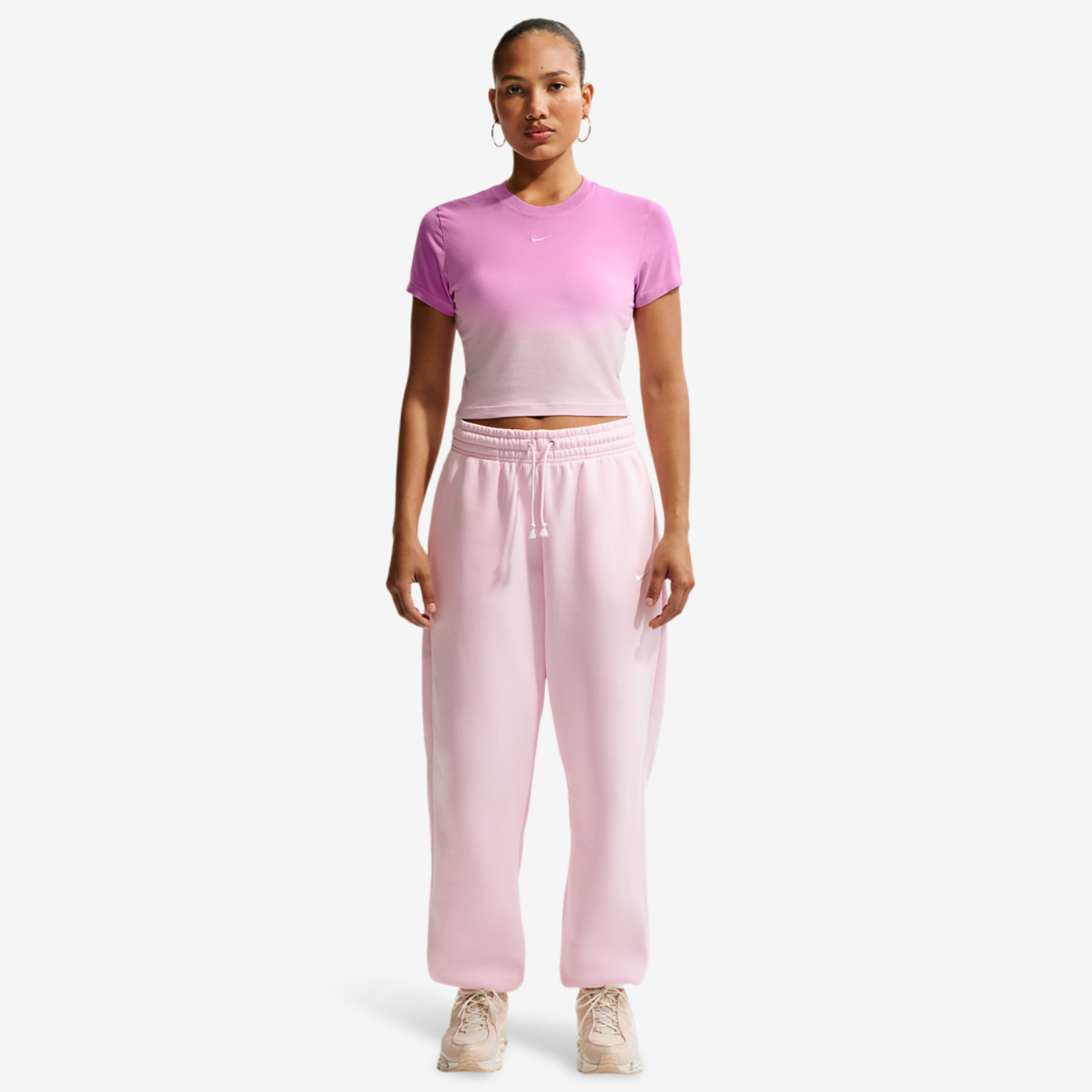 Nike NSW Chill Crop PNX Dip Dye T-Shirt Image 3 of 4. Tap to open photo gallery.