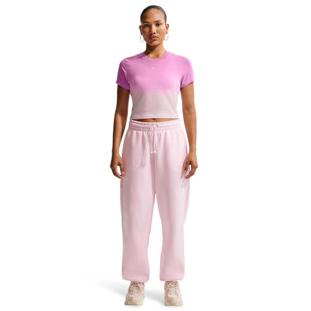 Nike NSW Chill Crop PNX Dip Dye T-Shirt Image 3 of 4. Tap to open photo gallery.