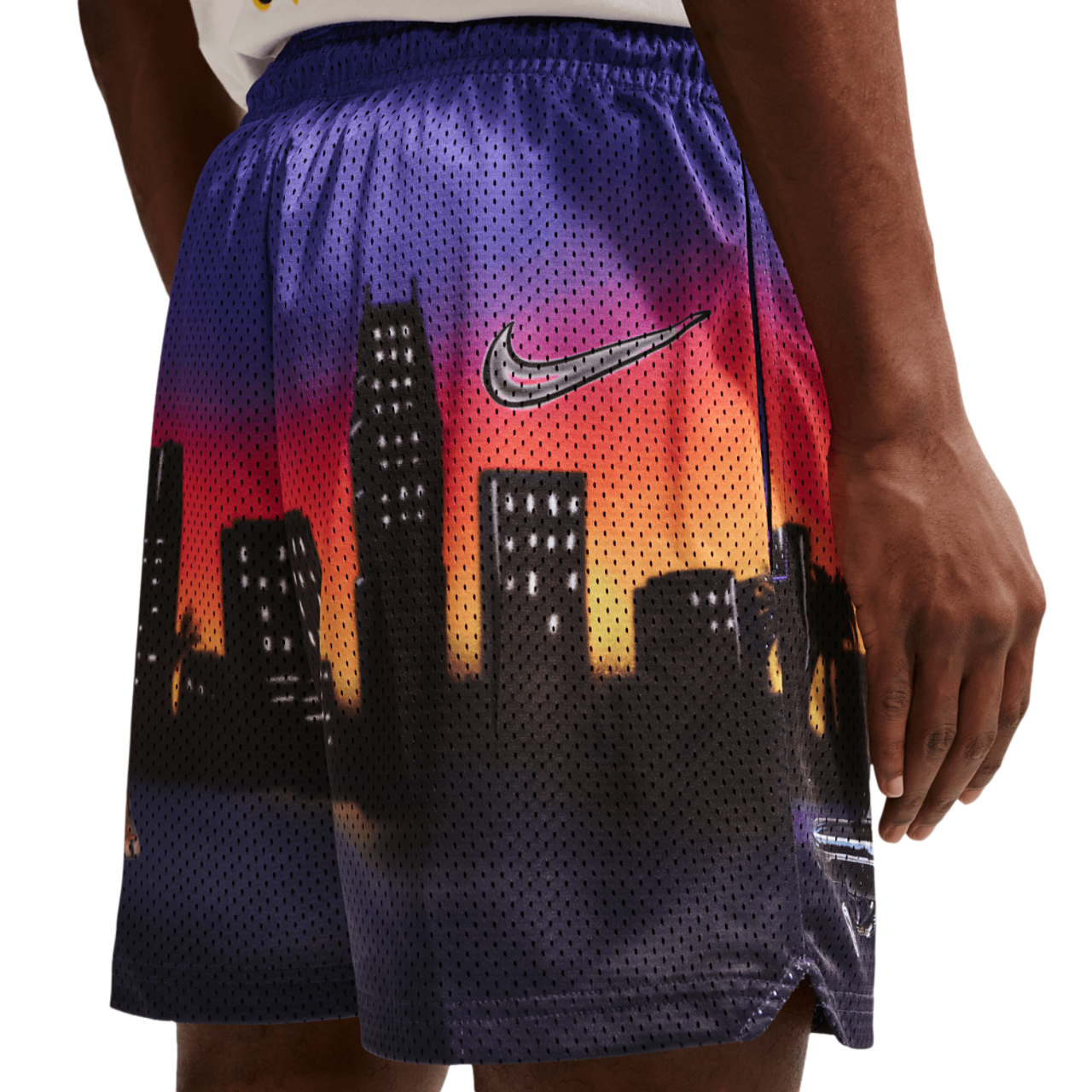 Nike Guava Dri-FIT Practice Mesh 5" Shorts Image 2 of 2. Tap to open photo gallery.