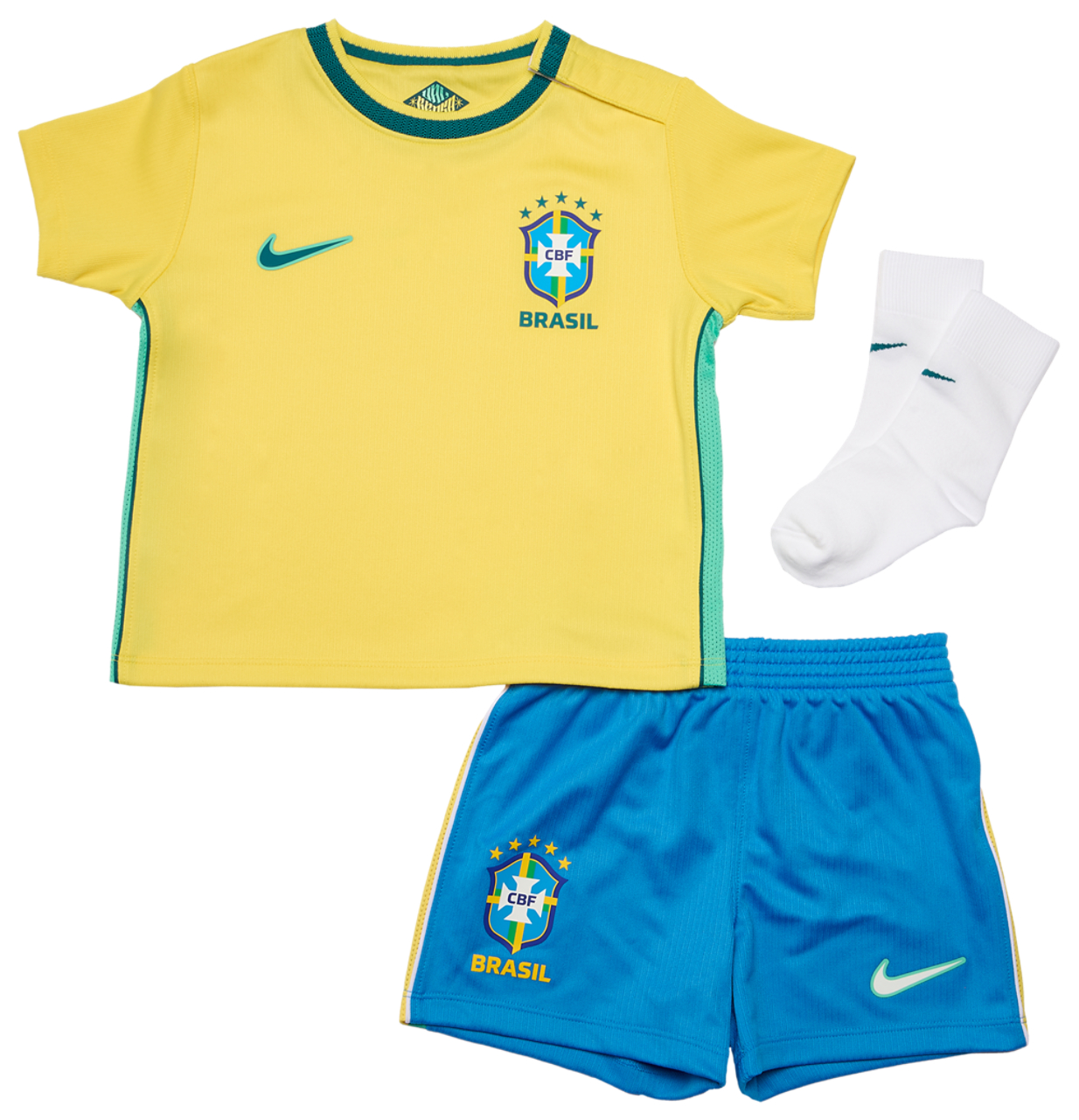 Nike Brasil Dri-Fit Stadium Home Kit Image 1 of 5. Tap to open photo gallery.