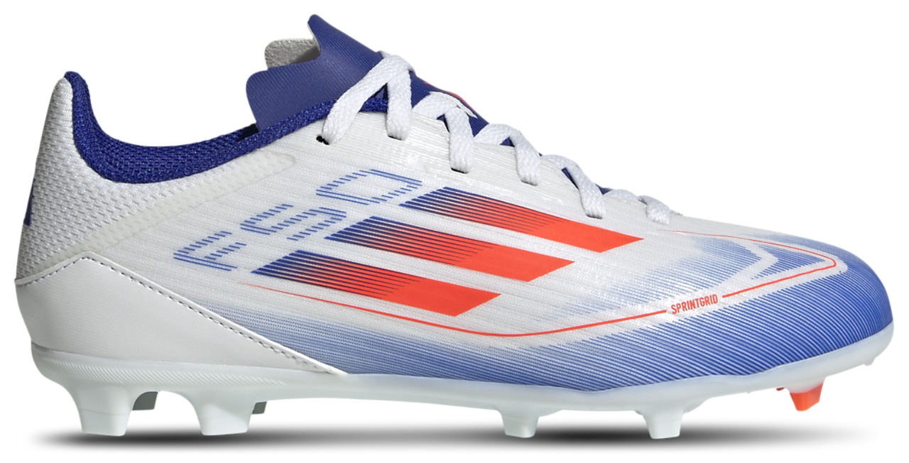 adidas F50 サッカーシューズ ホワイト/ブルー/オレンジ adidas F50 League FG - Boys' Grade School | Foot Locker