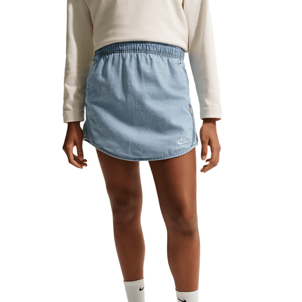 Nike NSW Denim Skirt Image 1 of 5. Tap to open photo gallery.