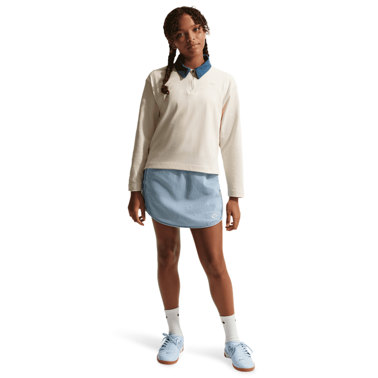 Nike NSW Denim Skirt Image 4 of 5. Tap to open photo gallery.