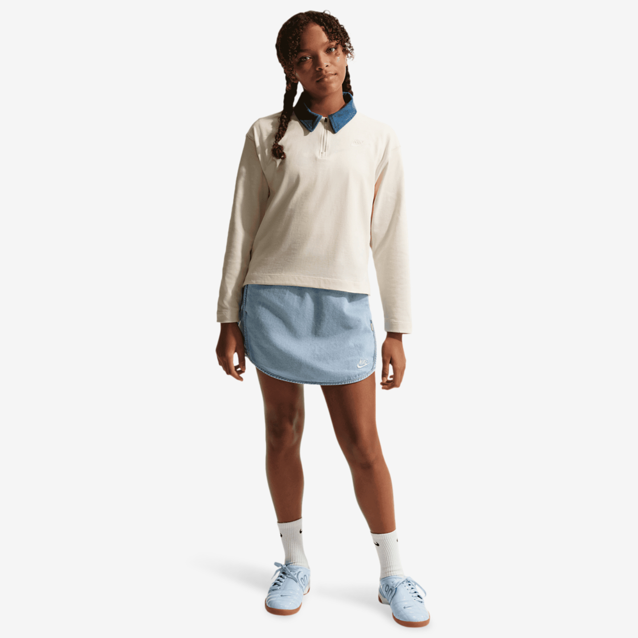 Nike NSW Denim Skirt Image 4 of 5. Tap to open photo gallery.