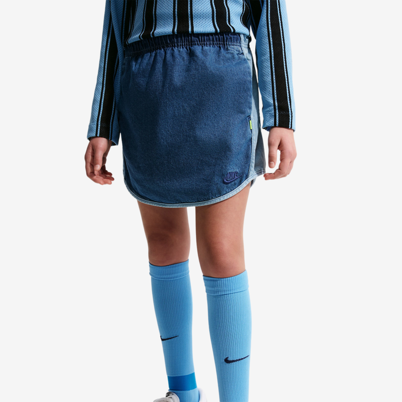 Nike NSW Denim Skirt Image 1 of 2. Tap to open photo gallery.