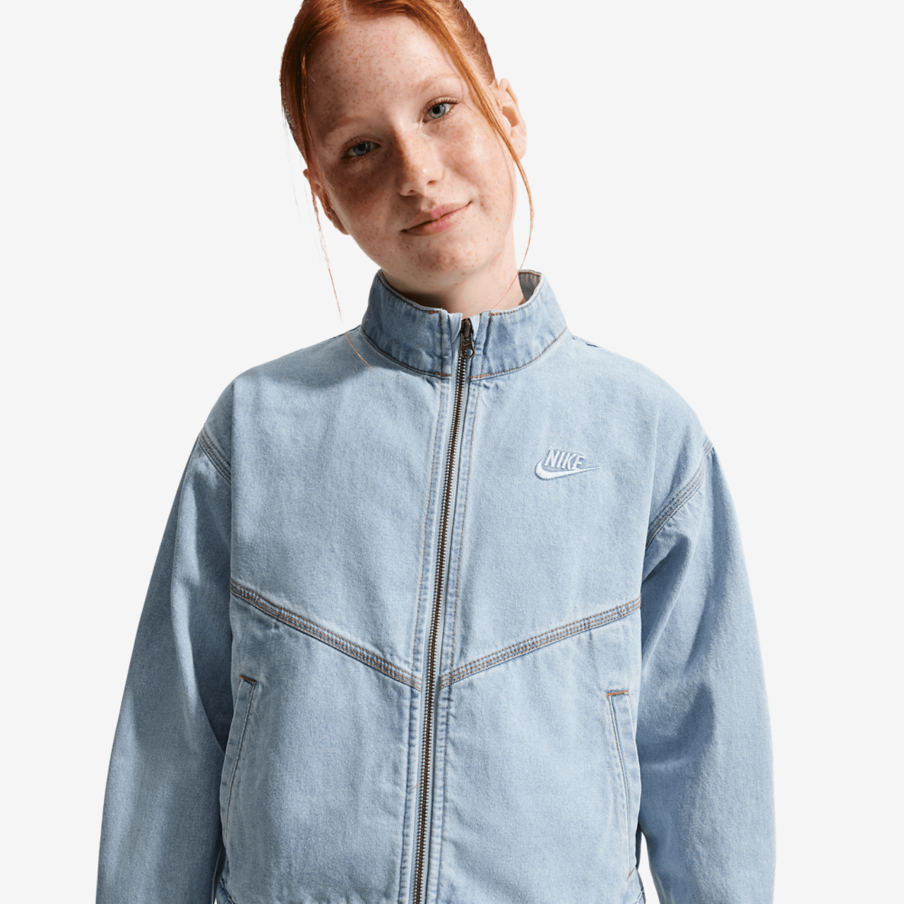 Nike NSW WR Denim Jacket Image 1 of 6. Tap to open photo gallery.