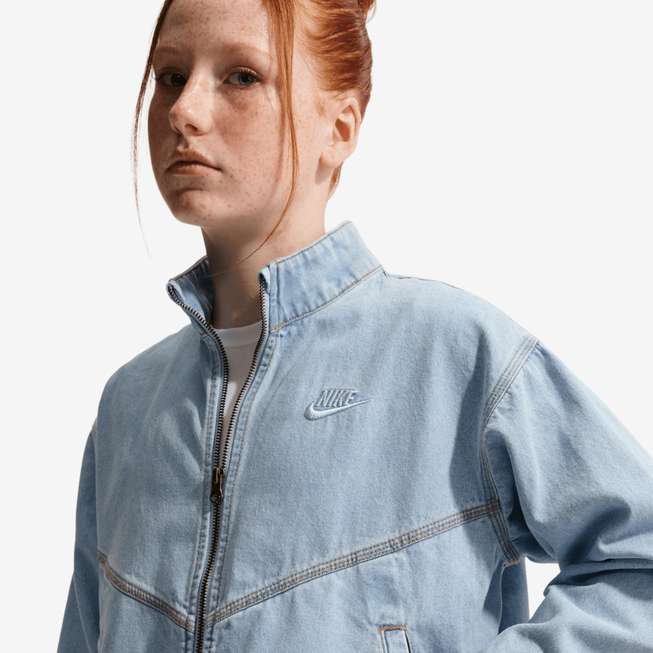 Nike NSW WR Denim Jacket Image 3 of 6. Tap to open photo gallery.