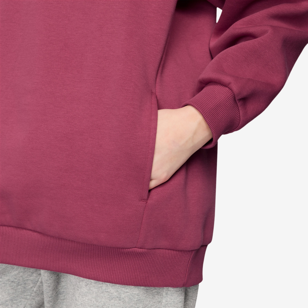 Nike NSW Shine Satin OS Club Fleece Hoodie Image 4 of 4. Tap to open photo gallery.