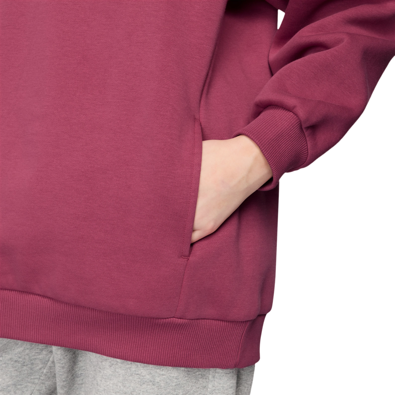 Nike NSW Shine Satin OS Club Fleece Hoodie Image 4 of 4. Tap to open photo gallery.
