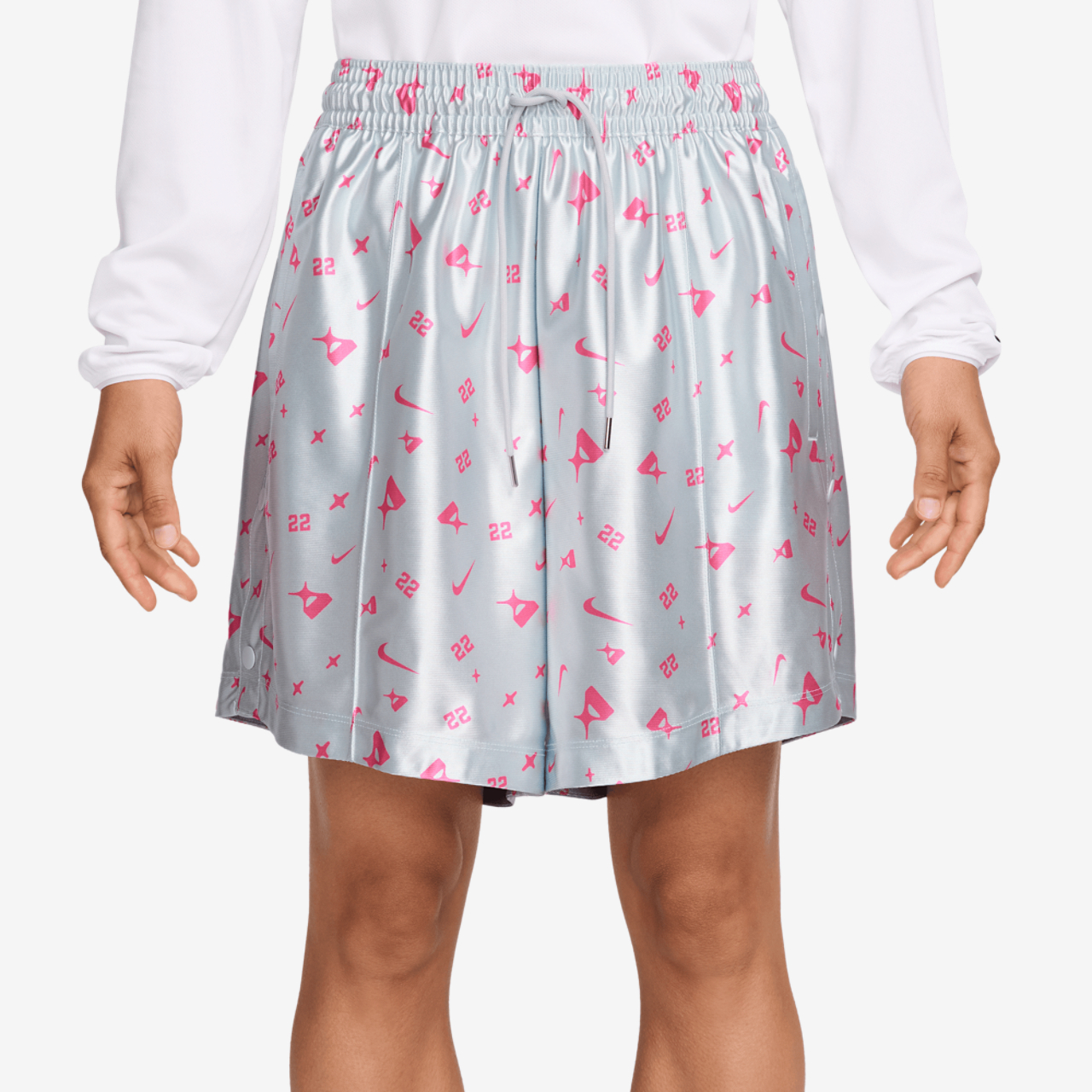 Nike Dri-FIT A'Ja Signature Shine Shorts Image 1 of 5. Tap to open photo gallery.