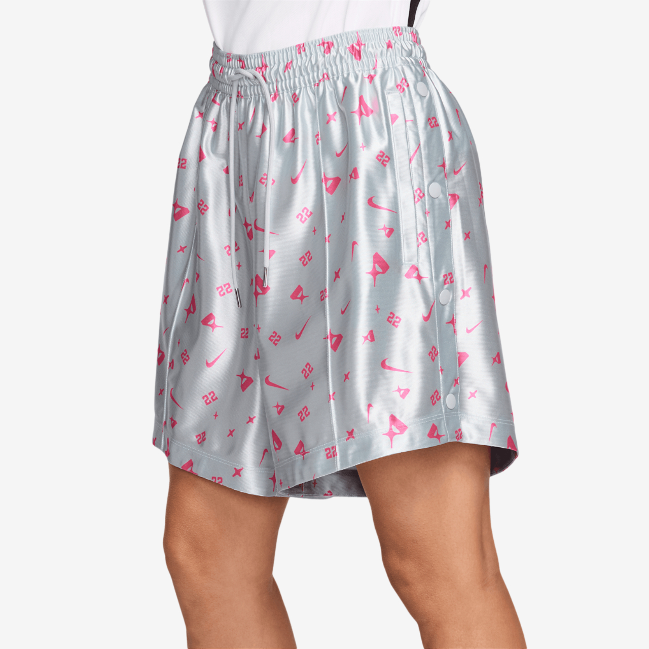 Nike Dri-FIT A'Ja Signature Shine Shorts Image 3 of 5. Tap to open photo gallery.