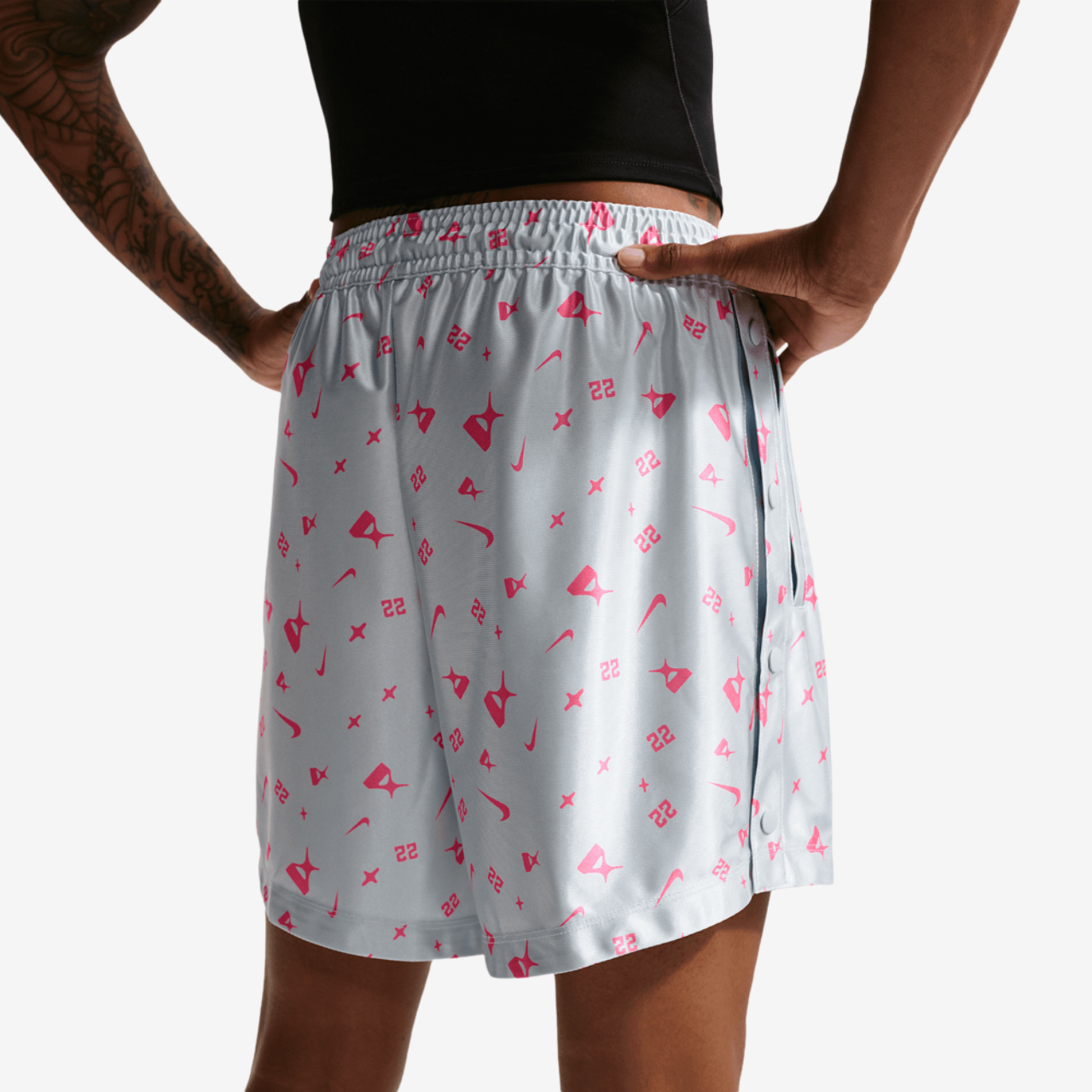Nike Dri-FIT A'Ja Signature Shine Shorts Image 4 of 5. Tap to open photo gallery.