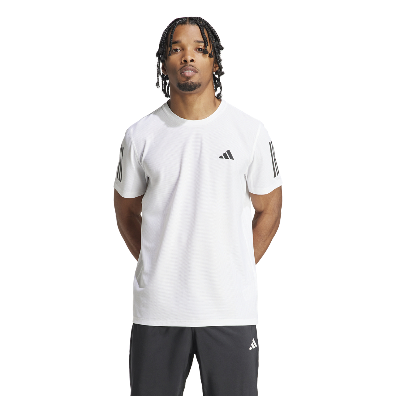 adidas Own The Run Short Sleeve T-Shirt Image 1 of 5. Tap to open photo gallery.