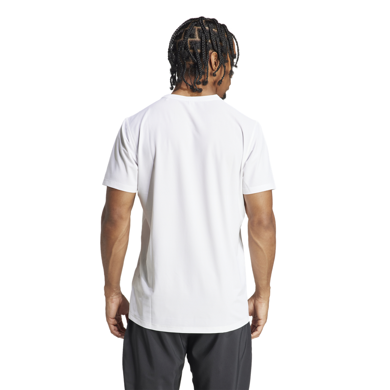 adidas Own The Run Short Sleeve T-Shirt Image 2 of 5. Tap to open photo gallery.