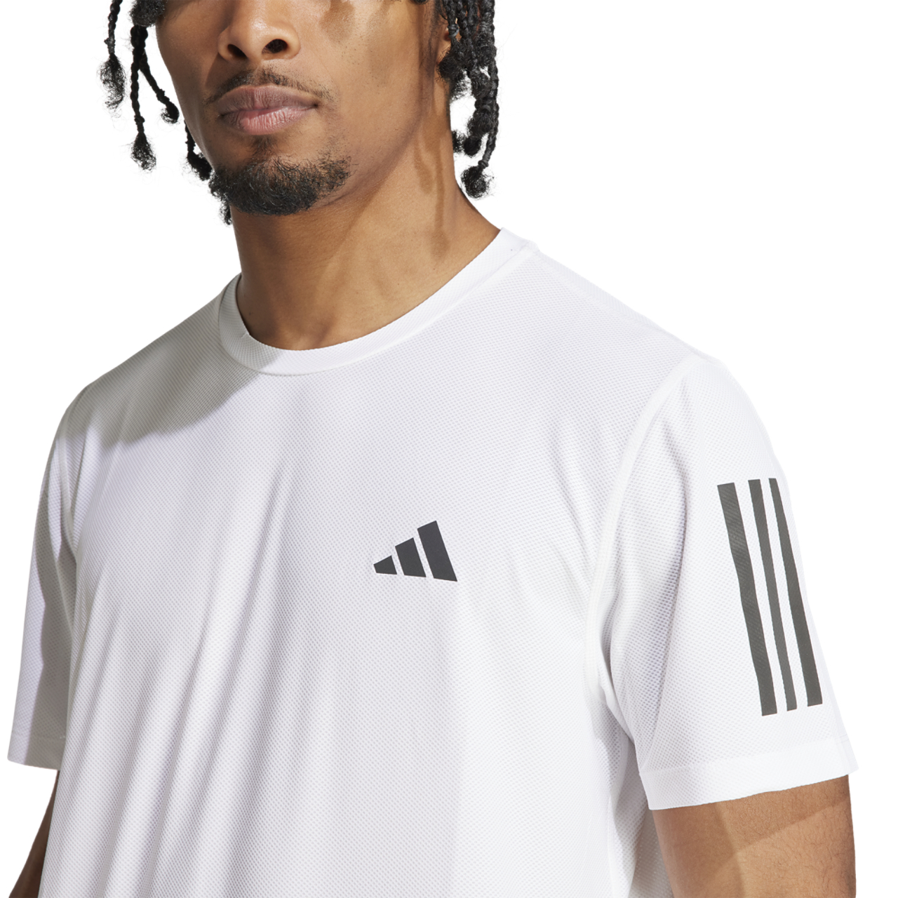 adidas Own The Run Short Sleeve T-Shirt Image 4 of 5. Tap to open photo gallery.