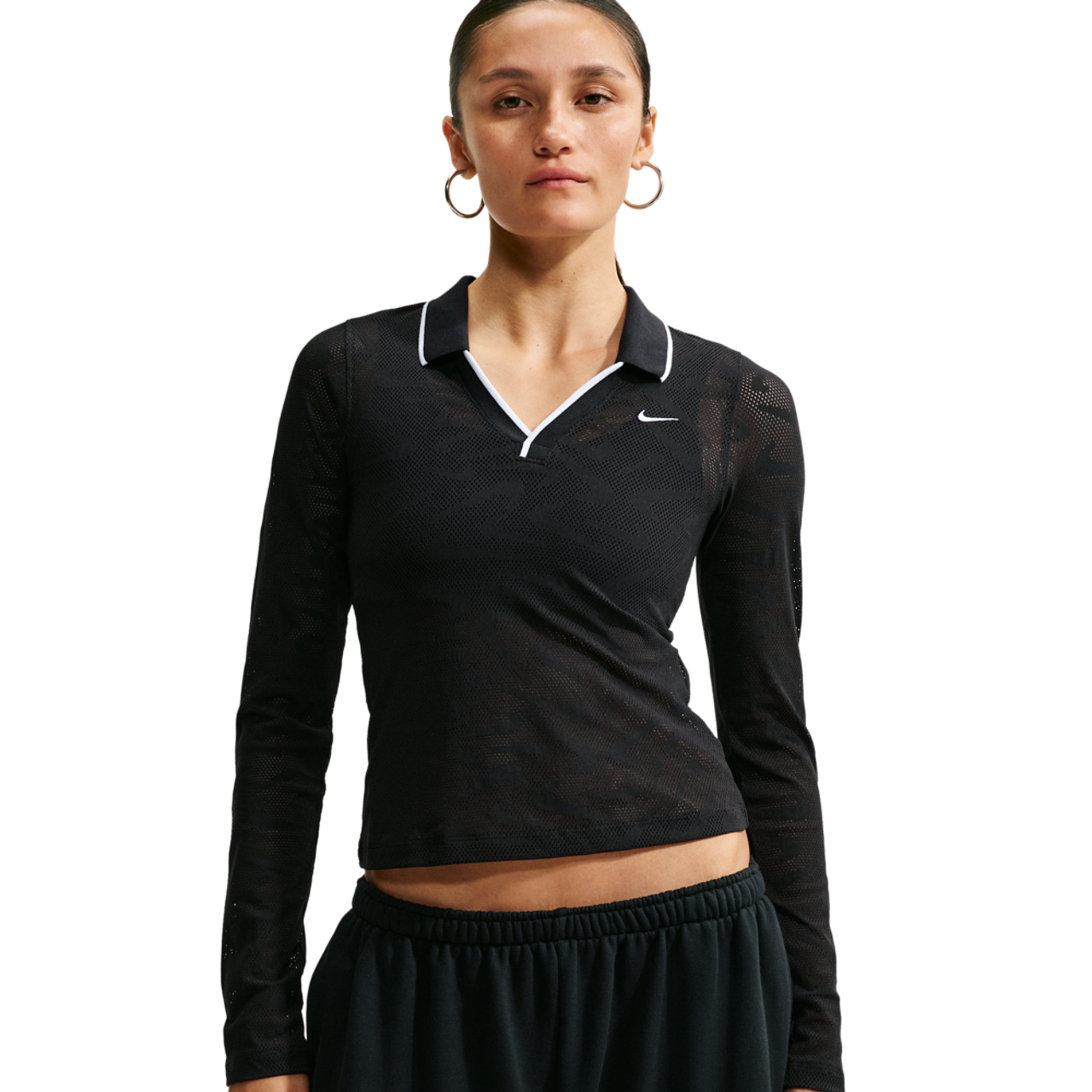 Nike Chll Knit LS Stitch Lace Top - Women's | Foot Locker