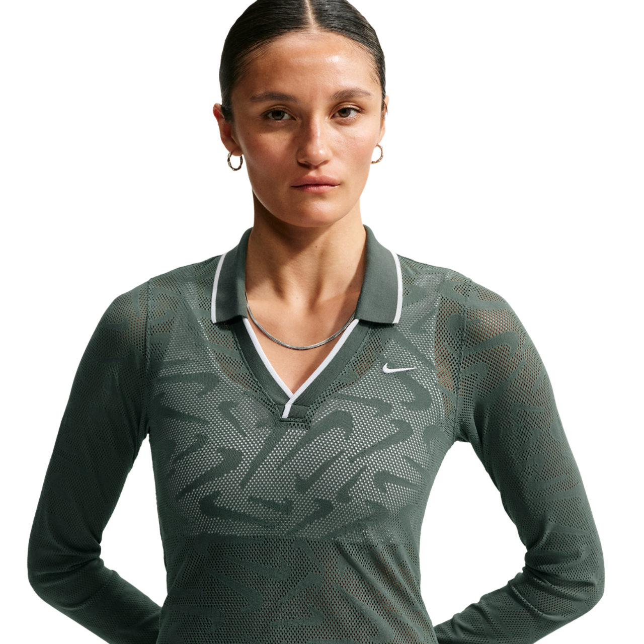 Nike Chll Knit LS Stitch Lace Top - Women's | Foot Locker