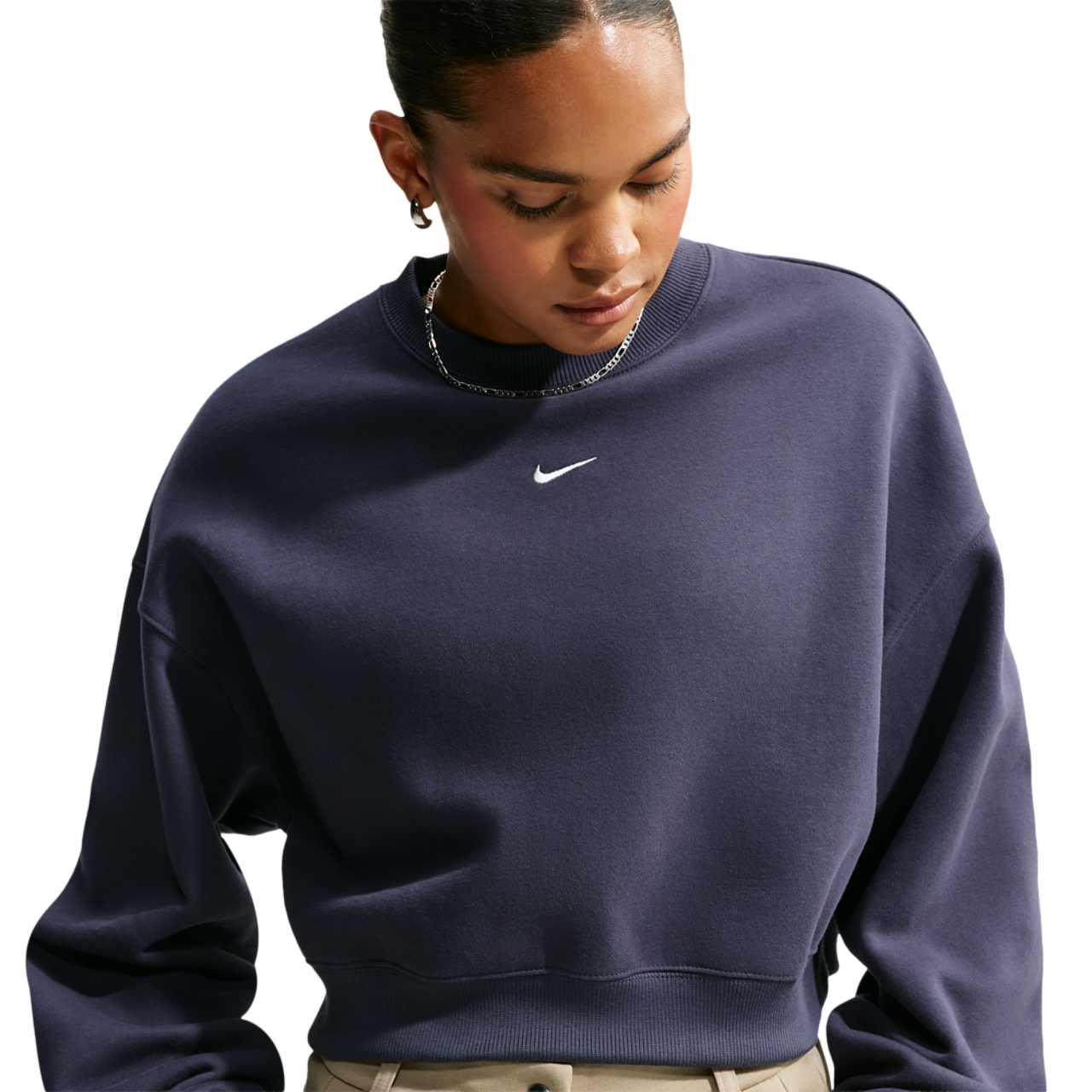 Nike Studio Fleece Mid-OS Crop Crew - Women's | Foot Locker