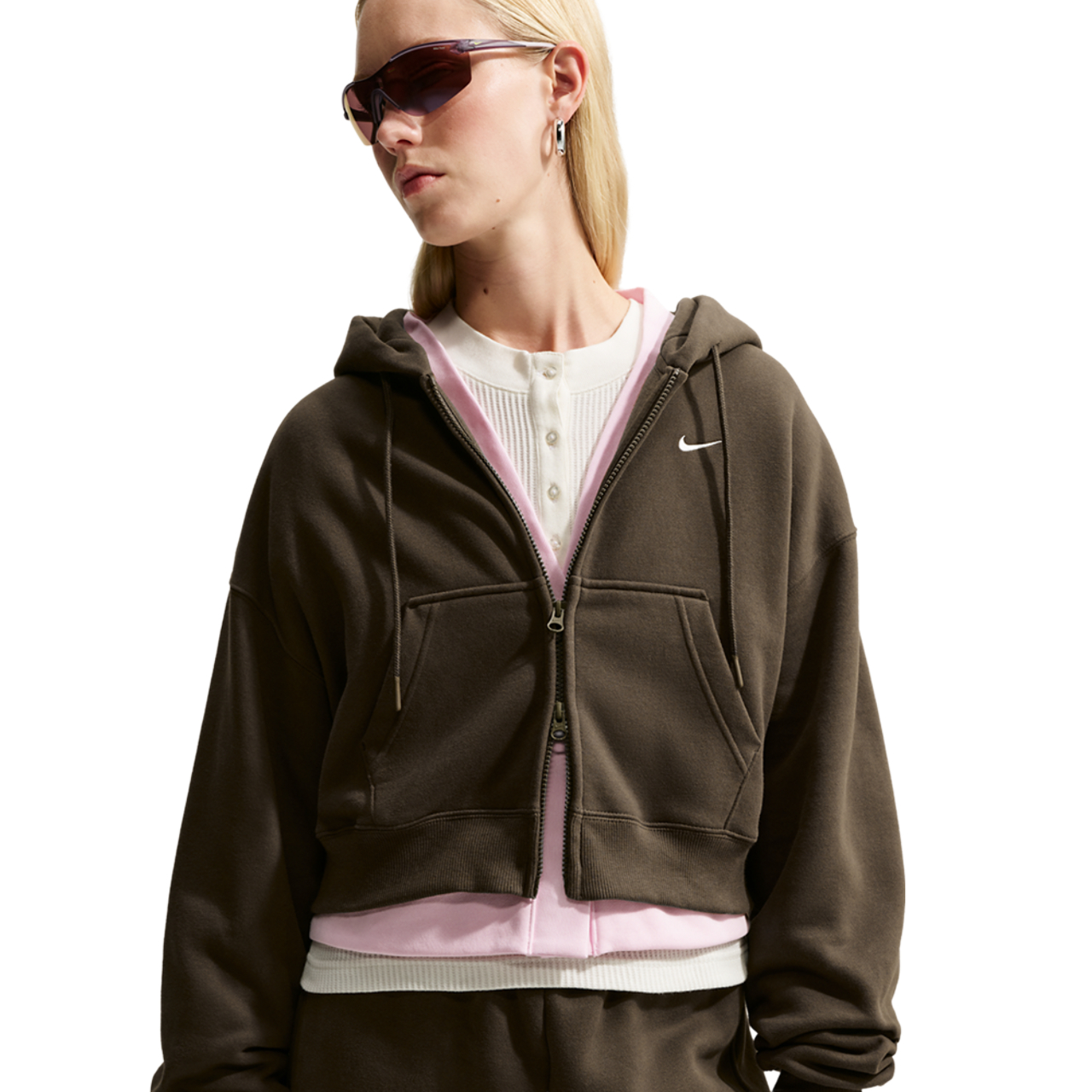 Nike Studio Fleece Mid-OS Crp FZ Hoodie - Women's | Foot Locker