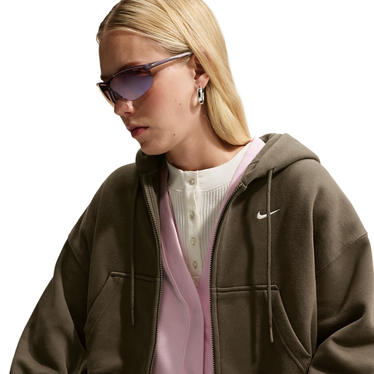 Nike Studio Fleece Mid-OS Crp FZ Hoodie - Women's | Foot Locker