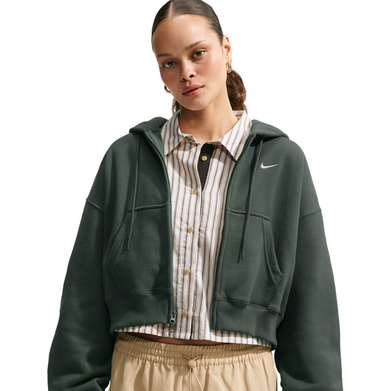 Nike Studio Fleece Mid-OS Crp FZ Hoodie - Women's | Foot Locker