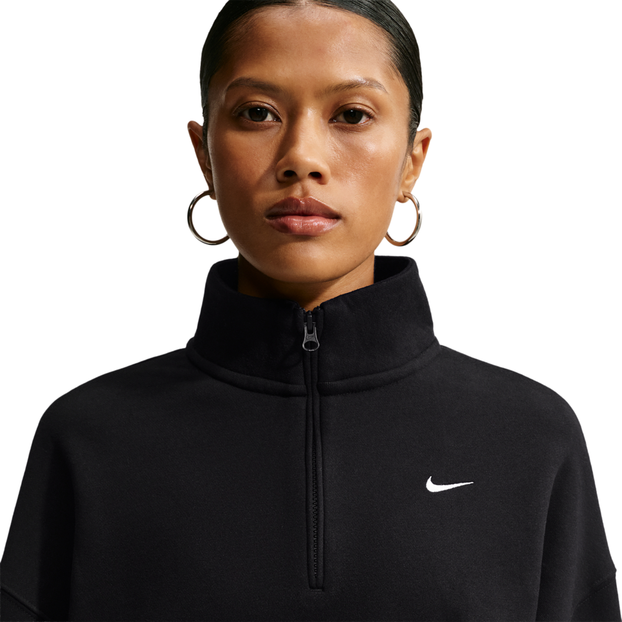 Nike Studio Fleece Midweight OS Crop Quarter Zip - Women's | Foot