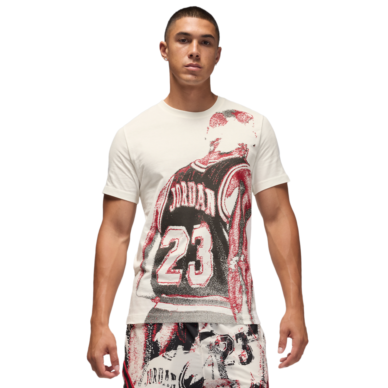Jordan Dri-FIT Sport Graphic Short Sleeve Crew Image 1 of 4. Tap to open photo gallery.