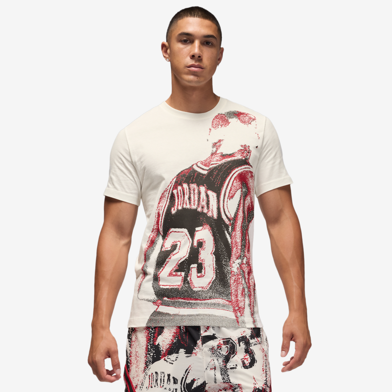 Jordan Dri-FIT Sport Graphic Short Sleeve Crew Image 1 of 4. Tap to open photo gallery.